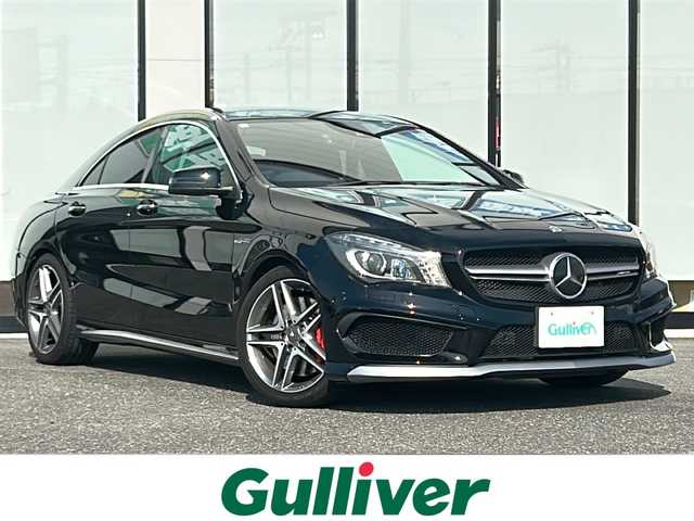 メルセデス・ベンツ ＣＬＡ４５ 4マチック 山形県 2014(平26)年 7.5万km 黒 ４WD/サンルーフ/前席シートヒーター/パドルシフト/メモリ付きパワーシート/GPSレーダー/純正ナビ/（AM/FM/フルセグ/BT）/パワーバックドア/スペアキー×１/ターボ/電動パーキング/AAC/盗難防止装置