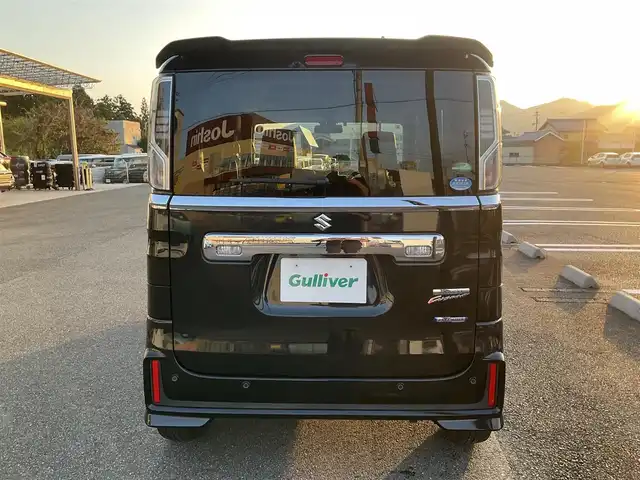 スズキ スペーシア カスタム HYBRID XS 滋賀県 2020(令2)年 6.9万km ブルーイッシュブラックパール3 車検R9年1月迄/スズキセーフティーサポート/ストラーダSDナビ/・Bluetooth・フルセグTV/全方位モニター/パーキングサポート/ヘッドアップディスプレイ/USBソケット/両側パワースライドドア/ハーフレザーシート/シートヒーター/LEDヘッドライト/LEDフォグランプ/ETC/革巻きステアリングホイール/スリムサーキューレーター/パーソナルテーブル/純正15インチアルミホイール/取説/保証書/スペアキー/