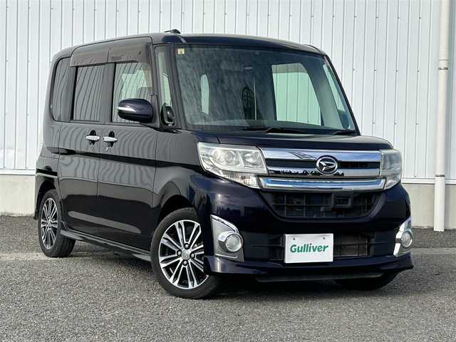 ダイハツ タント カスタム RS スマートセレ SA 熊本県 2014(平26)年 7.1万km ナイトシャドーパープルクリスタルM 純正メーカーSDナビＤＴＶ/・CD/DVD/BT/SD/ipod/USB/バックカメラ/両側パワースライド/ETC/HIDライト/フォグ/マット/スマートキー/スマートアシスト