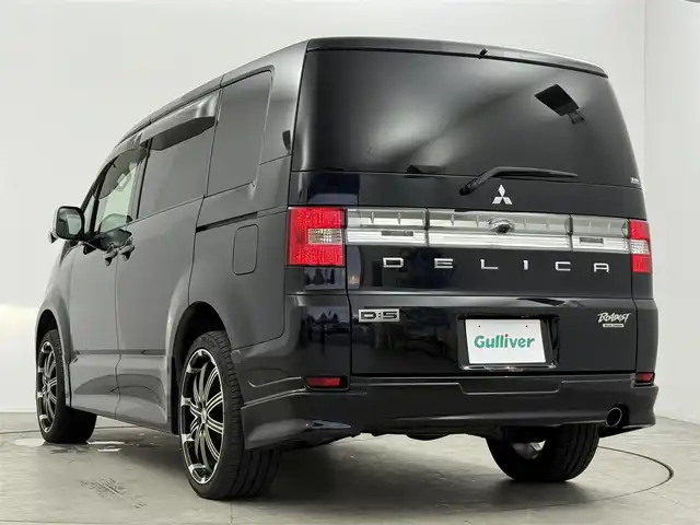 三菱 デリカＤ：５ ROADEST G Navi P 愛知県 2008(平20)年 16.9万km ディープブラックマイカ ・ワンオーナ/・保証書/・社外デジタルインナーミラー/・取扱説明書/・電動格納ミラー/・バイザー/・パドルシフト/・ウィンカーミラー/・フォグライト/・シートリフター