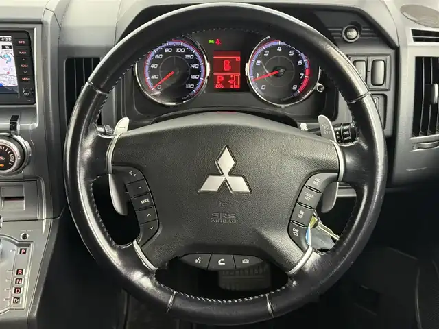 三菱 デリカＤ：５ ROADEST G Navi P 愛知県 2008(平20)年 16.9万km ディープブラックマイカ ・ワンオーナ/・保証書/・社外デジタルインナーミラー/・取扱説明書/・電動格納ミラー/・バイザー/・パドルシフト/・ウィンカーミラー/・フォグライト/・シートリフター