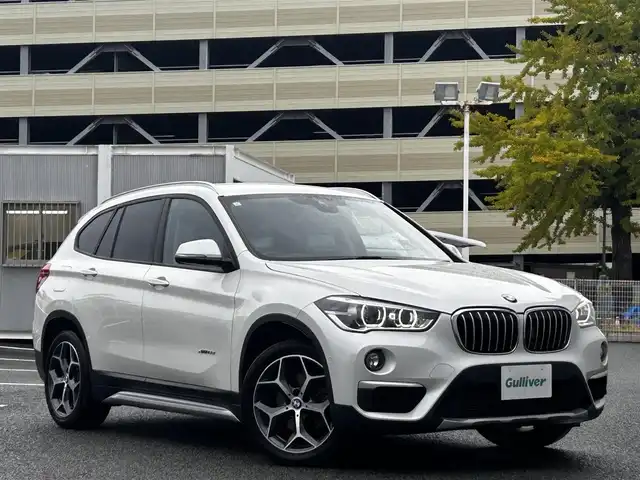 ＢＭＷ Ｘ１ xDrive 18d 静岡県 2017(平29)年 10.5万km ミネラルホワイト ユーザー買取車両/純正ナビ/　【CD/BT】/純正LEDヘッドライト/純正18インチAW/バックカメラ/アダクティブクルーズコントロール/ドライブレコーダー/茶レザーシート/シートヒーター/ミラー一体型ETC/スマートキー/プッシュスタート/新車時保証書/取扱説明書