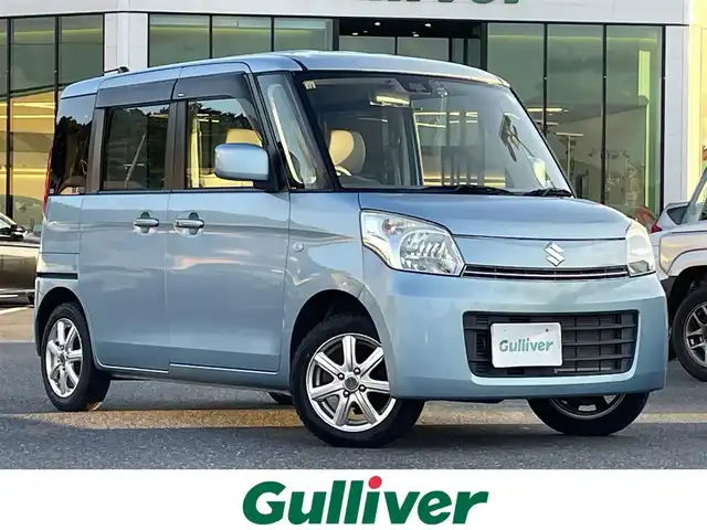 スズキ スペーシア X 島根県 2014(平26)年 3.1万km フィズブルーパールメタリック 登録時走行距離 30663km/ワンオーナー/取扱説明書(車両/ナビ)/保証書/社外ナビ/(ワンセグ/DVD/CD/)/バックカメラ/片側パワースライドドア/横滑り防止/衝突軽減ブレーキ/パワーステアリング/パワーウィンドウ/純正フロアマット/ドラレコ/ETC