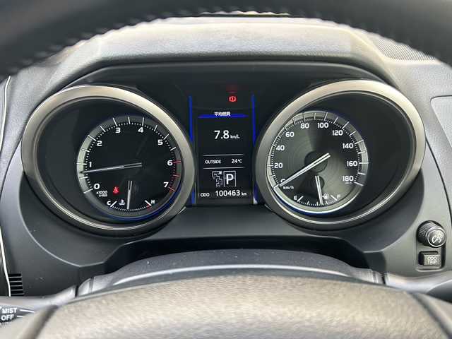 トヨタ ランドクルーザー プラド TX Lパッケージ 愛知県 2014(平26)年 10.1万km ブラック ワンオーナー/禁煙車/社外メモリナビ/　AM/FM/BT/CD/DVD/フルセグTV/前席パワーシート/前席シートヒーター/クルーズコントロール/革巻きステアリング/三列目電動格納シート/オートライト/LEDヘッドライト/フォグランプ/横滑り防止装置/純正フロアマット/W＋カーテンエアバッグ/取説/保証書/スペアキー