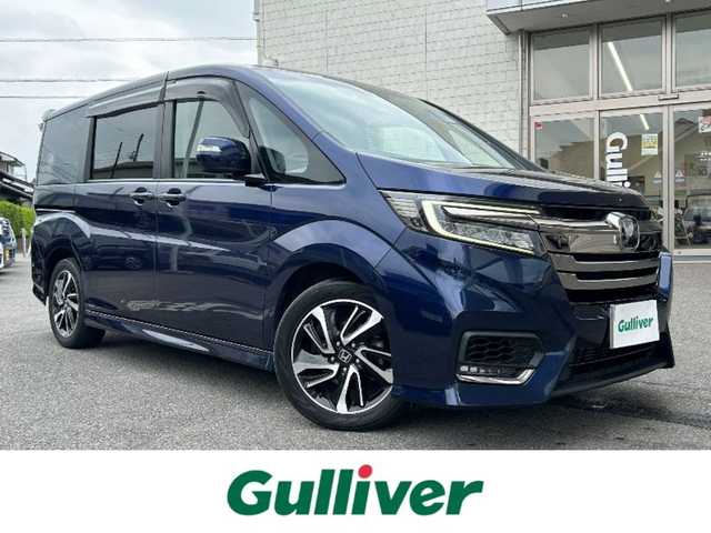 ホンダ ステップワゴン スパーダ クルスピセンシング 愛知県 2019(令1)年 8.2万km オブシダンブルーパール バックカメラ/三列シート/ウォークスルー/純正後席フリップダウンモニタ/両側パワースライド/MTモード付きAT/パドルシフト/エンジンスタートボタン/スマートキー/純正メモリーナビ/Bluetooth/DVD/CD/フルセグTV/ドライブレコーダー前後/前席シートヒーター/純正フロアマット/純正アルミホイール/クルーズコントロール/レーンキープアシスト/横滑り防止装置/衝突被害軽減システム/保証書/取扱説明書