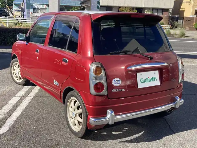 ダイハツ ミラ ジーノ ミニライトSP ターボ 愛知県 2002(平14)年 8万km レッドマイカメタリック ターボ車/キーレスエントリー/ルーフ色塗り(白系)/キセノンヘッドライト/純正アルミホイル/車検　令和9年8月