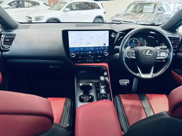 レクサス ＮＸ 350 Fスポーツ 大阪府 2022(令4)年 1.9万km ソニッククロム サンルーフ/HUD/ACC/赤黒レザーシート/パワーシート/エアシートヒーター/Dシートメモリ/ステアリングヒーター/純正ナビ/TV/360度カメラ/純正20インチAW/LEDヘッドライト/電動リアゲート/ブラインドスポット/ETC/ドラレコ/デジタルインナーミラー