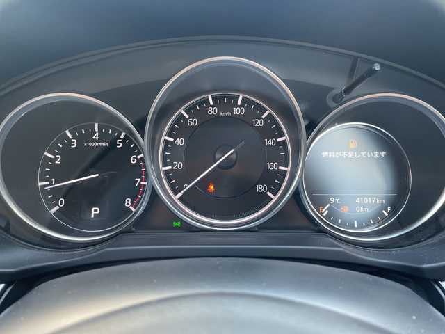 マツダ ＣＸ－８ 25S プロアクティブ 広島県 2019(令1)年 4.1万km マシーングレープレミアムM 禁煙/ルーフレール/衝突軽減ブレーキ/車線逸脱警報/レーンキープアシストシステム/レーダークルーズコントロール/交通標識認識システム/誤発進抑制システム/ブラインドスポットモニター/ヘッドアップディスプレイ/マツダコネクトナビ/(BT/DVD/CD/USB/AppleCarPlay/AndroidAuto)/フルセグテレビ/３６０°ビューモニター/ALPINEフリップダウンモニター/ステアリングヒーター/本革巻ステアリング/ステアリングスイッチ/メモリ付きパワーシート/シートヒーター(D＋N)/電動リアゲート/アダプティブLEDヘッドライト/オートライト/オートハイビーム/コーナーセンサー(前後)/電動パーキングブレーキ/ブレーキホールド/プッシュスタート/スマートキー/スペアキー/純正ドライブレコーダー【c9t2-v7-590】/純正フロアマット/ETC（グローブボックス）/アイドリングストップ/純正19インチアルミホイール/取扱説明書