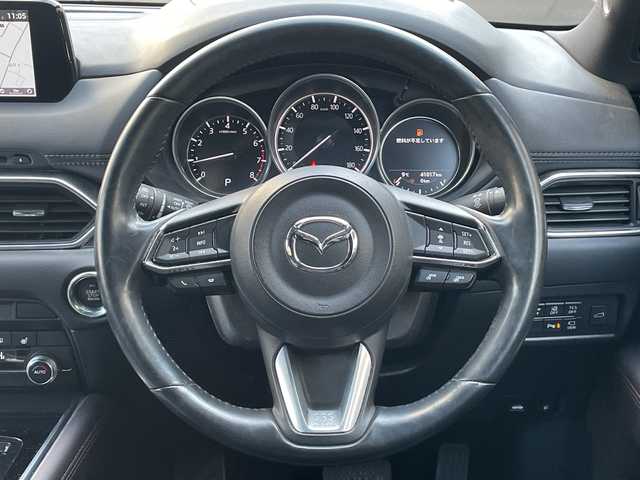 マツダ ＣＸ－８ 25S プロアクティブ 広島県 2019(令1)年 4.1万km マシーングレープレミアムM 禁煙/ルーフレール/衝突軽減ブレーキ/車線逸脱警報/レーンキープアシストシステム/レーダークルーズコントロール/交通標識認識システム/誤発進抑制システム/ブラインドスポットモニター/ヘッドアップディスプレイ/マツダコネクトナビ/(BT/DVD/CD/USB/AppleCarPlay/AndroidAuto)/フルセグテレビ/３６０°ビューモニター/ALPINEフリップダウンモニター/ステアリングヒーター/本革巻ステアリング/ステアリングスイッチ/メモリ付きパワーシート/シートヒーター(D＋N)/電動リアゲート/アダプティブLEDヘッドライト/オートライト/オートハイビーム/コーナーセンサー(前後)/電動パーキングブレーキ/ブレーキホールド/プッシュスタート/スマートキー/スペアキー/純正ドライブレコーダー【c9t2-v7-590】/純正フロアマット/ETC（グローブボックス）/アイドリングストップ/純正19インチアルミホイール/取扱説明書