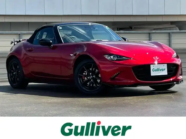 マツダ ロードスター RS 静岡県 2021(令3)年 0.5万km ソウルレッドクリスタルM 6速MT/純正フルエアロ FSR/ワンオーナー/純正ナビ/DVD再生/バックカメラ/BOSEサウンド/360ドラレコ　CS-360FH/ETC/RECARO製シート/シートヒーター/プッシュスタート/パーキングセンサー/オートエグゼ　ローダウンスプリング/オートエグゼ　リヤウィング　/オートエグゼ　スポーツステアリングホイール /HKSマフラー/純正マフラー有/純正フロアマット/LEDヘッドライト/スマートキー/プッシュスタート/純正16AW