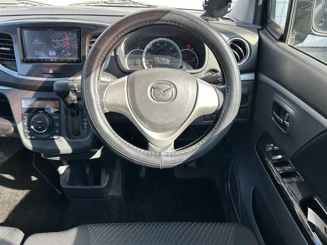 マツダ フレア カスタムスタイル XS 福岡県 2014(平26)年 8.1万km ブルーイッシュブラックパール3 純正メモリナビ/　（AM/FM/CD/DVD/Bluetooth/フルセグTV）/運転支援機能/・レーダーブレーキサポート/・誤発進抑制機能/・エマージェンシーストップシグナル/フォグライト/アイドリングストップ/横滑り防止装置/純正14インチアルミホイール/ETC/社外フロアマット/電源ソケット×1/ISOFIX/電格ウインカーミラー/ドアバイザー/保証書/取扱説明書/ナビ取扱説明書