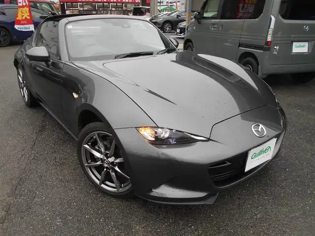 マツダ ロードスター ＲＦ S 福岡県 2021(令3)年 4.6万km マシーングレープレミアムM 　ロードスターRF・S　/車検R8年4月26日/ワンオーナー/新車時保証書・取扱説明書/リトラクタブルハードトップ/純正マツダコネクト・フルセグTV/bluetooth/メーカーOP CD/DVDプレーヤー/スマートキー×2・プッシュスタート/ステアリングスイッチ/クルーズコントロール/ドライブセレクション/オートLEDヘッドライト/オートワイパー/D・N席シートヒーター/ブラインドスポットモニター/リヤコーナーセンサー/純正アルミホイール17