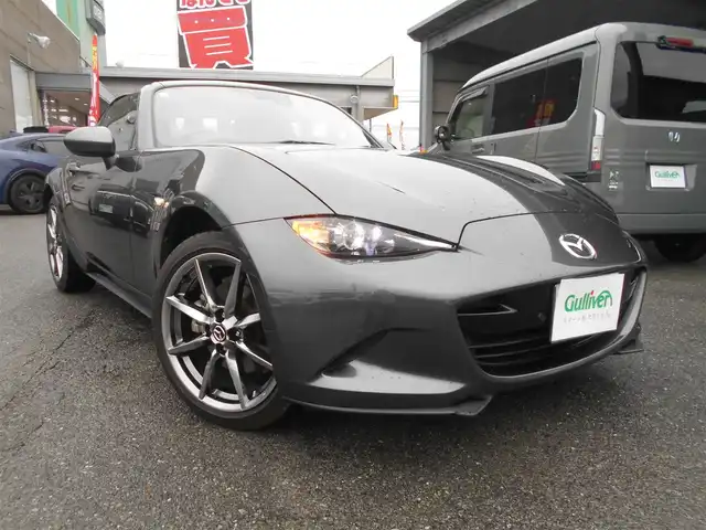 マツダ ロードスター ＲＦ S 福岡県 2021(令3)年 4.6万km マシーングレープレミアムM 　ロードスターRF・S　/車検R8年4月26日/ワンオーナー/新車時保証書・取扱説明書/リトラクタブルハードトップ/純正マツダコネクト・フルセグTV/bluetooth/メーカーOP CD/DVDプレーヤー/スマートキー×2・プッシュスタート/ステアリングスイッチ/クルーズコントロール/ドライブセレクション/オートLEDヘッドライト/オートワイパー/D・N席シートヒーター/ブラインドスポットモニター/リヤコーナーセンサー/純正アルミホイール17