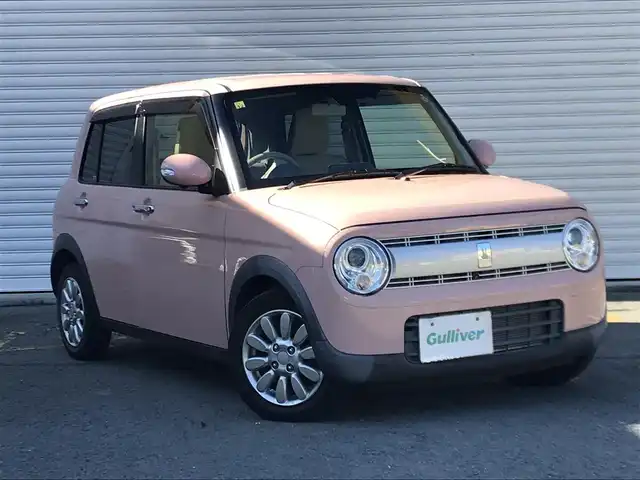 スズキ ラパン X 和歌山県 2016(平28)年 0.7万km コフレピンクパールメタリック 走行距離 6158km(登録時）/純正メモリーナビ/　CD/DVD/Bluetooth/フルセグTV/ワンオーナー/レーダーブレーキサポート/誤発進抑制機能/アラウンドビューモニター/プッシュスタート/スマートキー/運転席シートヒーター/アイドリングストップ/横滑り防止装置/LEDヘッドライト/オートライト/ステアリングリモコン/取扱説明書/保証書