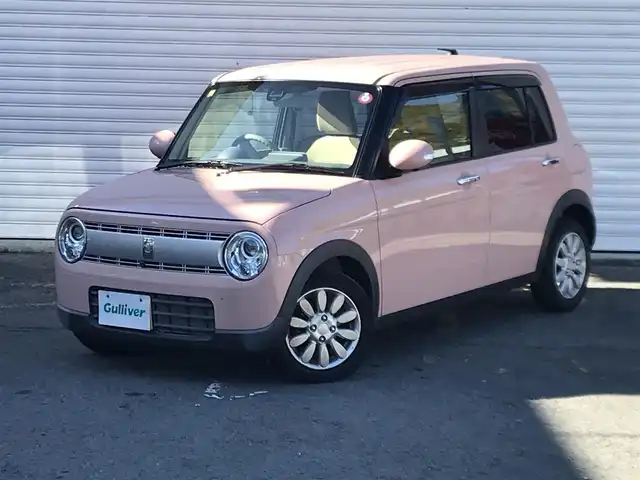 スズキ ラパン X 和歌山県 2016(平28)年 0.7万km コフレピンクパールメタリック 走行距離 6158km(登録時）/純正メモリーナビ/　CD/DVD/Bluetooth/フルセグTV/ワンオーナー/レーダーブレーキサポート/誤発進抑制機能/アラウンドビューモニター/プッシュスタート/スマートキー/運転席シートヒーター/アイドリングストップ/横滑り防止装置/LEDヘッドライト/オートライト/ステアリングリモコン/取扱説明書/保証書