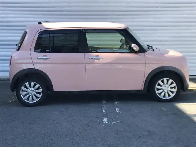 スズキ ラパン X 和歌山県 2016(平28)年 0.7万km コフレピンクパールメタリック 走行距離 6158km(登録時）/純正メモリーナビ/　CD/DVD/Bluetooth/フルセグTV/ワンオーナー/レーダーブレーキサポート/誤発進抑制機能/アラウンドビューモニター/プッシュスタート/スマートキー/運転席シートヒーター/アイドリングストップ/横滑り防止装置/LEDヘッドライト/オートライト/ステアリングリモコン/取扱説明書/保証書