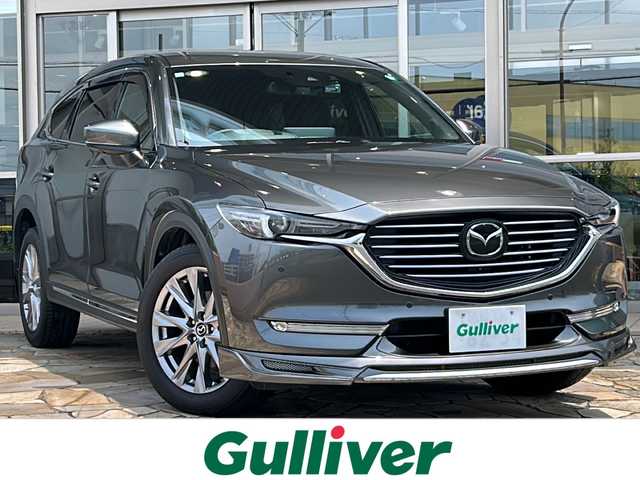 マツダ ＣＸ－８ 25S プロアクティブ 静岡県 2021(令3)年 2.9万km マシーングレープレミアムM 純正ナビ/・FM/・AM/・Bluetooth/・USB/・スマートフォン連携/・CD/DVD/・メモリーオーディオ/・フルセグTV/主要装備/・全席ＵＳＢ充電/・ワイヤレス充電/・１列目＋２列目シートヒーター/・後席オートエアコン/・フリップダウンモニター/・ハンドルヒーター/・パワーバックドア/・前後ドライブレコーダー/・ヘッドアップディスプレイ/・パーキングセンサー/・３６０°ビューモニター/・レーンキープアシスト/・SBS/SCBS/・ブラインドスポットモニタリング/・電動パーキング
