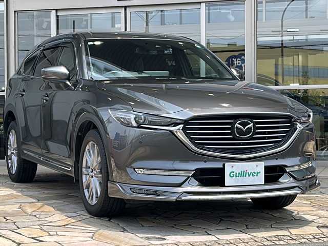 マツダ ＣＸ－８ 25S プロアクティブ 静岡県 2021(令3)年 2.9万km マシーングレープレミアムM 純正ナビ/・FM/・AM/・Bluetooth/・USB/・スマートフォン連携/・CD/DVD/・メモリーオーディオ/・フルセグTV/主要装備/・全席ＵＳＢ充電/・ワイヤレス充電/・１列目＋２列目シートヒーター/・後席オートエアコン/・フリップダウンモニター/・ハンドルヒーター/・パワーバックドア/・前後ドライブレコーダー/・ヘッドアップディスプレイ/・パーキングセンサー/・３６０°ビューモニター/・レーンキープアシスト/・SBS/SCBS/・ブラインドスポットモニタリング/・電動パーキング