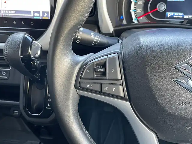 スズキ ハスラー HYBRID X 滋賀県 2020(令2)年 4.2万km ピュアホワイトP 純正９インチナビ/Bluetooth/AppleCarPlay/AndoroidAuto/フルセグ・CD/DVD/USB/全方位カメラ/デュアルカメラブレーキサポート/車線逸脱警報/オートライト/オートハイビーム/ビルトインETC/シートヒーター（D/N）/革巻きステアリング/純正ドアバイザー/純正フロアマット/コーナーセンサー/純正15インチAW