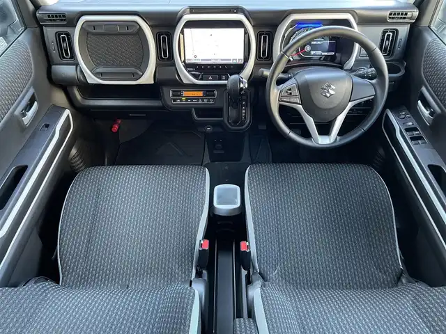 スズキ ハスラー HYBRID X 滋賀県 2020(令2)年 4.2万km ピュアホワイトP 純正９インチナビ/Bluetooth/AppleCarPlay/AndoroidAuto/フルセグ・CD/DVD/USB/全方位カメラ/デュアルカメラブレーキサポート/車線逸脱警報/オートライト/オートハイビーム/ビルトインETC/シートヒーター（D/N）/革巻きステアリング/純正ドアバイザー/純正フロアマット/コーナーセンサー/純正15インチAW