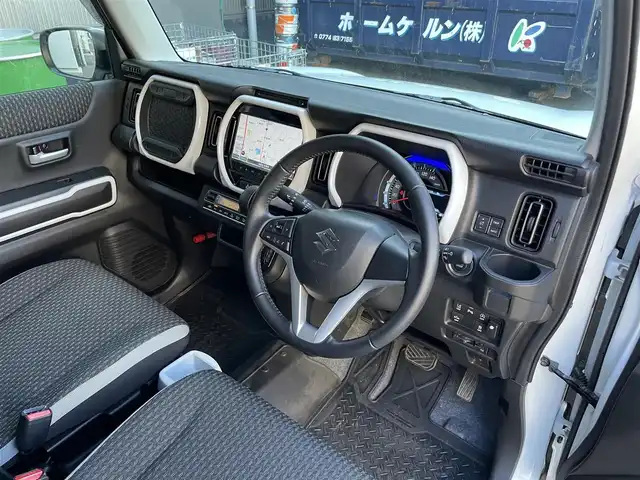 スズキ ハスラー HYBRID X 滋賀県 2020(令2)年 4.2万km ピュアホワイトP 純正９インチナビ/Bluetooth/AppleCarPlay/AndoroidAuto/フルセグ・CD/DVD/USB/全方位カメラ/デュアルカメラブレーキサポート/車線逸脱警報/オートライト/オートハイビーム/ビルトインETC/シートヒーター（D/N）/革巻きステアリング/純正ドアバイザー/純正フロアマット/コーナーセンサー/純正15インチAW