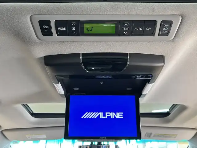 トヨタ アルファードハイブリット SR 道央・札幌 2013(平25)年 13.7万km ブラック ・4WD/・ALPINE9インチナビ/・フルセグTV/DVD/CD/SD/BT/・バックカメラ/・サンルーフ/・ALPINEリヤフリップダウンモニター/・両側パワースライドドア/・AC100V1500W電源/・クルーズコントロール/・パーキングセンサー/・AFS/・ETC/・ダウンサス/・前席パワーシート/・LEDヘッドライト/・LEDフォグ/・プッシュスタート/・スマートキー/・ドアバイザー/・電格ミラー