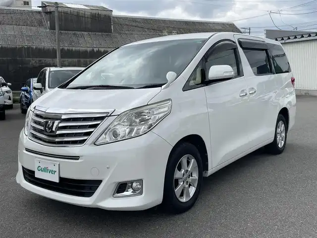 トヨタ アルファード 240X 山形県 2013(平25)年 6.4万km ホワイトパールクリスタルシャイン 4WD/純正HDDナビ/　　【CD DVD BT フルセグ】/バックカメラ/両側パワースライドドア/HIDオートヘッドライト/純正16インチアルミホイール/ドライブレコーダー/コーナーセンサー/ステアリングスイッチ/MTモード付AT/電動格納ウィンカーミラー/フォグランプ/WAAC/スマートキー/ETC