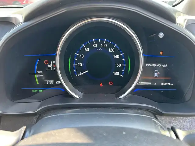 ホンダ フィット ハイブリット Fパッケージ 神奈川県 2014(平26)年 8.4万km ブリリアントスポーティブルーメタリック2トーン 保証書取説/シティーブレーキアクティブシステム/純正メモリナビ/CD/BT/DVD/ワンセグ/バックカメラ/サイド/カーテンエアバッグ/スマートキー×2　ETC/オートエアコン