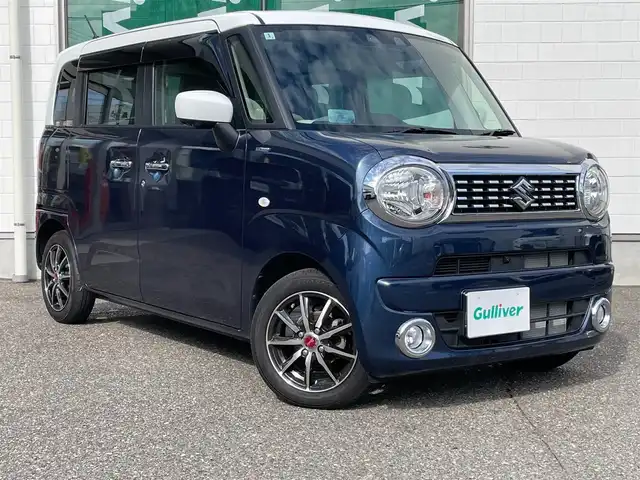 スズキ ワゴンＲ スマイル HYBRID S 新潟県 2022(令4)年 1.2万km インディゴブルーメタリック/ホワイト2トーン ワンオーナー/メモリナビ/フルセグテレビ/アラウンドビューモニター/アイドリングストップ/クルーズコントロール/ドアバイザー/プッシュスタート/両側パワースライドドア/コーナーセンサー/ハンズフリー/運転席シートヒーター/純正フロアマット/スペアキー1個