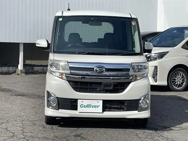 ダイハツ タント カスタム X スマートセレ SA 福島県 2014(平26)年 13.9万km パールホワイトⅢ 社外ナビ/（CD/DVD/FM/AM/BT/フルセグTV/HDMI）/アイドリングストップ/プッシュスタート/パワースライドドア/バックカメラ/ETC/衝突軽減防止/横滑り防止/オートライト/純正フロアマッド