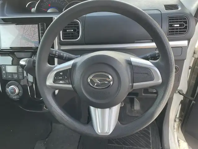 ダイハツ タント カスタム X スマートセレ SA 福島県 2014(平26)年 13.9万km パールホワイトⅢ 社外ナビ/（CD/DVD/FM/AM/BT/フルセグTV/HDMI）/アイドリングストップ/プッシュスタート/パワースライドドア/バックカメラ/ETC/衝突軽減防止/横滑り防止/オートライト/純正フロアマッド