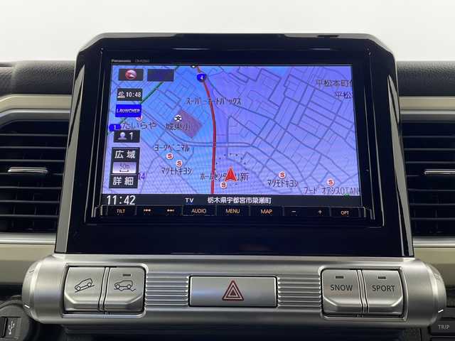 スズキ クロスビー HYBRID MZ 栃木県 2019(平31)年 4.2万km キャラバンアイボリーパールメタリック/ホワイト 2トーンルーフ 4WD/全方位モニター用カメラパッケージ装着車/インタークーラーターボ/デュアルセンサーブレーキサポート/パナソニック8インチナビ（CN-RZ843）/　フルセグTV/Bluetooth/DVD/クルーズコントロール/コーナーセンサー/パドルシフト/D/Nシートヒーター/AUTOライト/LEDヘッドライト/ETC/純正フロアマット/AW付きスタッドレスタイヤ積載