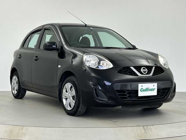 日産 マーチ 奈良県 2017(平29)年 1.1万km ピュアブラック 純正オーディオ/AM/FM/AUX/横滑り防止装置/ヘッドライトレベライザー/リモコンキー/純正フロアマット/電格ミラー/Wエアバッグ/ABS/ドアバイザー/ハロゲンライト/スペアタイヤ