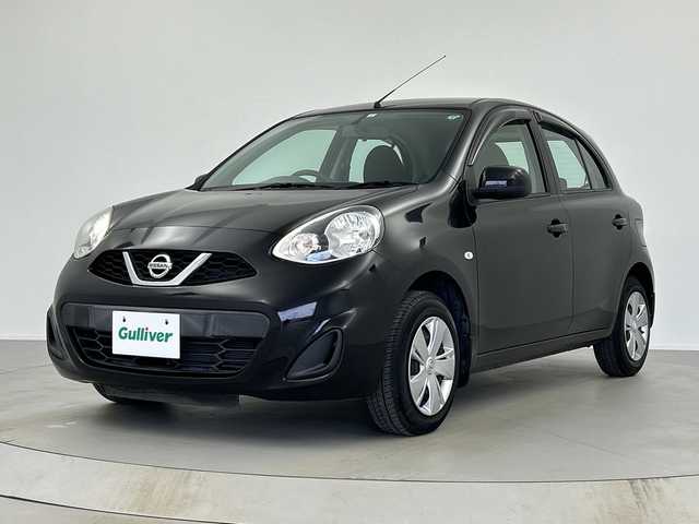 日産 マーチ 奈良県 2017(平29)年 1.1万km ピュアブラック 純正オーディオ/AM/FM/AUX/横滑り防止装置/ヘッドライトレベライザー/リモコンキー/純正フロアマット/電格ミラー/Wエアバッグ/ABS/ドアバイザー/ハロゲンライト/スペアタイヤ