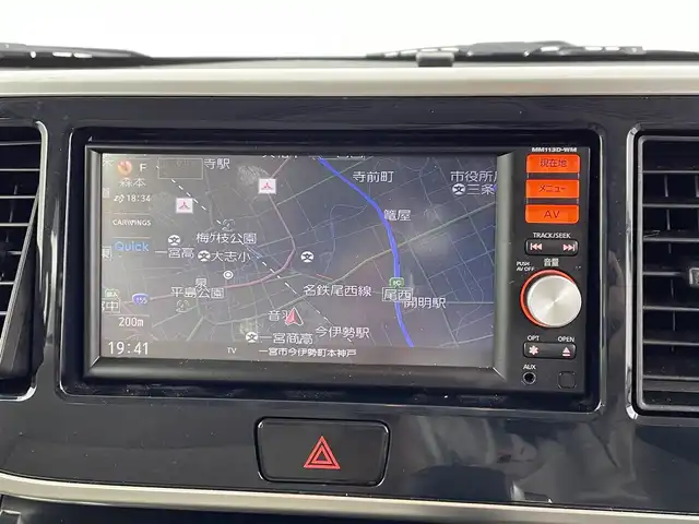 三菱 ｅＫスペース G 愛知県 2014(平26)年 6.2万km ショコラブラウンP 三菱純正7インチメモリナビ/　　CD/DVD/BT/フルセグ/バックカメラ/アイドリングストップ/ベンチシート/フルフラットシート/片側パワースライドドア/ETC/横滑り防止機能/エアバック/　　・運転席/助手席/社外14インチアルミホイール/スマートキー