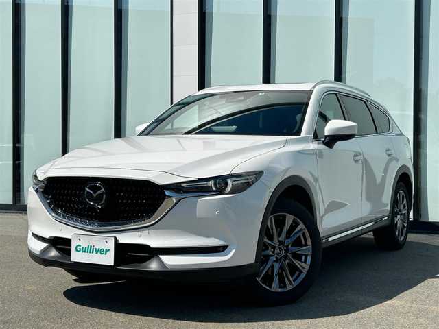 マツダ ＣＸ－８ XD Lパッケージ 大阪府 2022(令4)年 1.8万km スノーフレイクホワイトパールマイカ 純正ナビ/  フルセグTV/Bluetooth/USB/全方位モニター/ＢＯＳＥサウンド/ターボ車/衝突軽減ブレーキ/横滑り防止装置/コーナーセンサー/ＢＳＭ/サンルーフ/全席シートヒーター/ヘッドアップディスプレイ/電動リアゲート/前席パワーシート（運転席メモリー付き）/レーダークルーズコントロール/レーンキープアシスト/アイドリングストップ/前後ドライブレコーダー/オートマチックハイビーム/ワイヤレス充電/純正19インチアルミホイール/純正フロアマット/プッシュスタート/スマートキー/ルーフレール/ＬＥＤ/ＥＴＣ