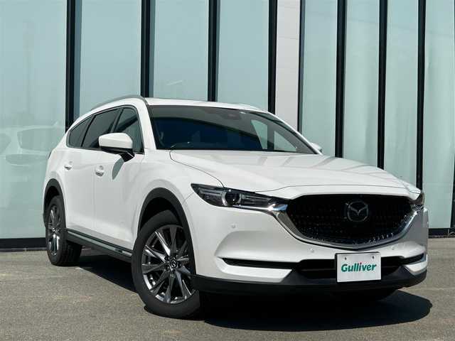 マツダ ＣＸ－８ XD Lパッケージ 大阪府 2022(令4)年 1.8万km スノーフレイクホワイトパールマイカ 純正ナビ/  フルセグTV/Bluetooth/USB/全方位モニター/ＢＯＳＥサウンド/ターボ車/衝突軽減ブレーキ/横滑り防止装置/コーナーセンサー/ＢＳＭ/サンルーフ/全席シートヒーター/ヘッドアップディスプレイ/電動リアゲート/前席パワーシート（運転席メモリー付き）/レーダークルーズコントロール/レーンキープアシスト/アイドリングストップ/前後ドライブレコーダー/オートマチックハイビーム/ワイヤレス充電/純正19インチアルミホイール/純正フロアマット/プッシュスタート/スマートキー/ルーフレール/ＬＥＤ/ＥＴＣ