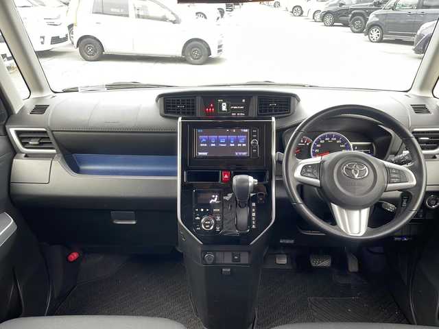 トヨタ ルーミー カスタムG S 福井県 2017(平29)年 4万km レーザーブルークリスタルシャイン 登録時走行距離３９１３０ｋｍ/ワンオーナー/純正メモリナビゲーション/（CD/DVD/BT）/フルセグテレビ/バックカメラ/プリクラッシュセーフティ/純正14インチアルミホイール/両側電動スライドドア/ETC/ステアリングリモコン/クルーズコントロール/オートライト/オートリトラミラー/アイドリングストップ/プッシュスタート/スマートキー/保証書/取扱説明書