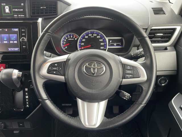 トヨタ ルーミー カスタムG S 福井県 2017(平29)年 4万km レーザーブルークリスタルシャイン 登録時走行距離３９１３０ｋｍ/ワンオーナー/純正メモリナビゲーション/（CD/DVD/BT）/フルセグテレビ/バックカメラ/プリクラッシュセーフティ/純正14インチアルミホイール/両側電動スライドドア/ETC/ステアリングリモコン/クルーズコントロール/オートライト/オートリトラミラー/アイドリングストップ/プッシュスタート/スマートキー/保証書/取扱説明書