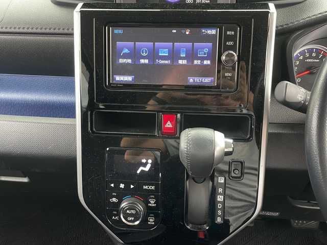 トヨタ ルーミー カスタムG S 福井県 2017(平29)年 4万km レーザーブルークリスタルシャイン 登録時走行距離３９１３０ｋｍ/ワンオーナー/純正メモリナビゲーション/（CD/DVD/BT）/フルセグテレビ/バックカメラ/プリクラッシュセーフティ/純正14インチアルミホイール/両側電動スライドドア/ETC/ステアリングリモコン/クルーズコントロール/オートライト/オートリトラミラー/アイドリングストップ/プッシュスタート/スマートキー/保証書/取扱説明書