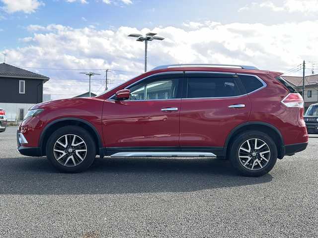 日産 エクストレイル 20X エマージェンシーブレーキ 千葉県 2014(平26)年 7.1万km ローズレッドパール 純正ナビ/CD/DVD/フルセグTV/Bluetooth/前方ドライブレコーダー/全方位カメラ/レーンキープアシスト/横滑り防止装置/盗難防止装置/衝突軽減ブレーキ/オートライト/プッシュスタート/スマートキー/スペアキー１本/保証書/取扱説明書