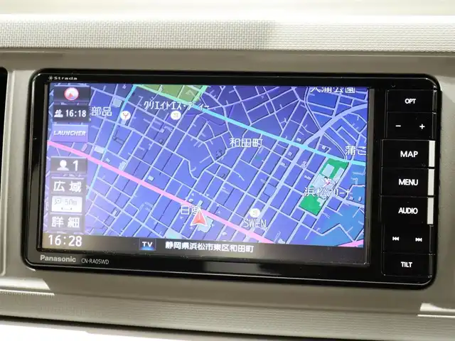 ダイハツ ミラ トコット G SA Ⅲ 静岡県 2019(平31)年 4.2万km セラミックグリーンM ワンオーナー/ナビ　フルセグテレビ/360°カメラ　/アイドリングストップ/ドアバイザー/プッシュスタート/ETC/D席+N席シートヒーター/USB