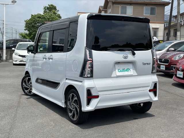 ダイハツ タント カスタム RS スタイルセレクション 静岡県 2021(令3)年 2.2万km ブラックマイカメタリック/シャイニングホワイトパール ●純正ナビ/(フルセグ/CD/DVD/Bluetooth)/(NSZN-Y71DS)/●全方位カメラ/●ブラックハーフレザーシート/●前席シートヒーター/●レーダークルーズコントロール/●レーンキープアシスト/●衝突軽減ブレーキ/●後方コーナーセンサー/●アイドリングストップ/●LEDライト/●オートライト/●フォグランプ/●革巻きステアリング/●ステアリングスイッチ/●ETC/●前方ドライブレコーダー/●フロアマット/●ドアバイザー/●電動格納ウインカーミラー/●プッシュスタート/●スマートキー/●スペアキー×1/●純正15インチアルミホイール/●W＋サイド＋カーテンSRS＋ABS/●保証書/●取扱説明書