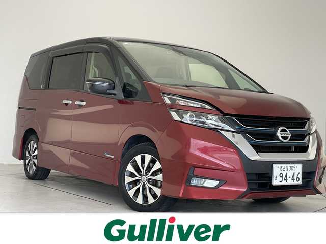 日産 セレナ ハイウェイスター プロパイロットED 愛知県 2017(平29)年 4.9万km マルーンレッド 2トーン プロパイロット/純正9型ナビ/フリップダウンモニター/両側パワースライドドア/クルーズコントロール/バックカメラ/コーナーセンサー/純正アルミホイール/LEDヘッドライト/オートライト/ドライブレコーダー/ETC/イージーオープン機能/衝突軽減システム/フルセグ/CD DVD/ステアリングスイッチ/スマートキー/プッシュスタート