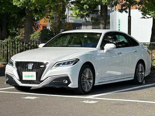 トヨタ クラウン ハイブリッド RS 宮城県 2021(令3)年 4.8万km プレシャスホワイトパール トヨタセーフティセンス/・プリクラッシュセーフティ/・レーントレーシングアシスト/・レーダークルーズコントロール/・ロードサインアシスト/・アダプティブハイビームシステム/ブラインドスポットモニター/インテリジェントクリアランスソナー/リヤクロストラフィックアラート/パーキングサポートブレーキ/純正ナビ/・バックカメラ/・Bluetooth/CD/・フルセグTV/・USB入力端子/前後コーナーセンサー/オートブレーキホールド/電子パーキング/MTモード付きAT/ビルトインETC2.0/前後ドライブレコーダー/ステアリングヒーター/ハーフレザーシート/シートヒーター（運転席/助手席）/パワーシート（運転席/助手席）/LEDヘッドライト/オートライト/フォグランプ/純正アルミホイール/純正フロアマット