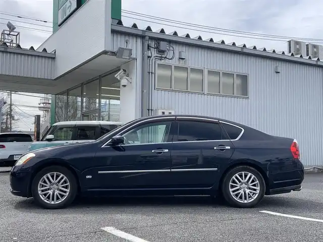 日産 フーガ 350GT 静岡県 2006(平18)年 7.4万km ダークブルー ユーザー買取車両/純正ナビ/純正AW/ドライブレコーダー/ETC/ハーフレザーシート/レーダークルーズコントロール/バックカメラ