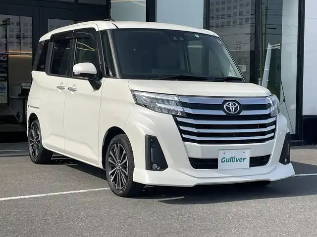 トヨタ ルーミー カスタムG－T 茨城県 2021(令3)年 2.6万km パールホワイトⅢ 純正ナビ/【AM・FM・TV・BT・SD・CD・DVD】/全方位カメラ/両側パワスラ/シートヒーター/レーダークルコン/ビルトインETC/電子パーキング/オートブレーキホールド/革巻きステアリング/ステリモ/オートライト/LEDライト/純正フロアマット/純正アルミホイール/横滑り防止装置/衝突被害軽減システム