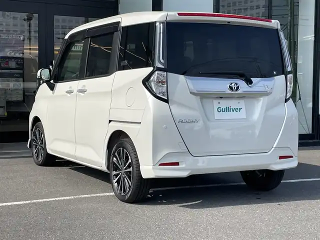 トヨタ ルーミー カスタムG－T 茨城県 2021(令3)年 2.6万km パールホワイトⅢ 純正ナビ/【AM・FM・TV・BT・SD・CD・DVD】/全方位カメラ/両側パワスラ/シートヒーター/レーダークルコン/ビルトインETC/電子パーキング/オートブレーキホールド/革巻きステアリング/ステリモ/オートライト/LEDライト/純正フロアマット/純正アルミホイール/横滑り防止装置/衝突被害軽減システム