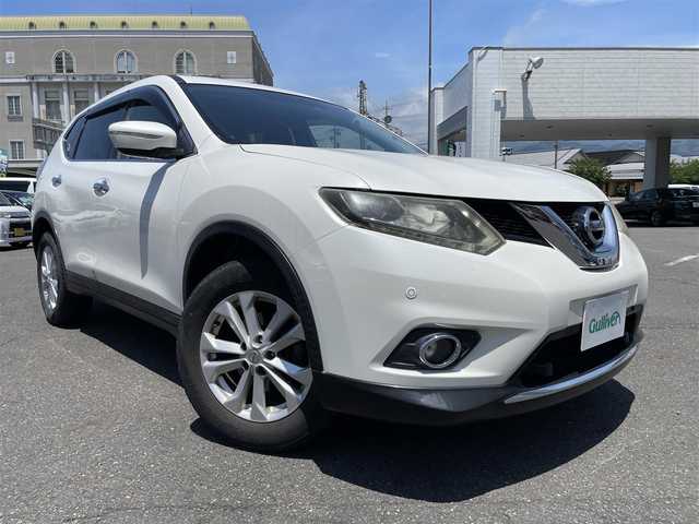 日産 エクストレイル 20X 静岡県 2014(平26)年 15.3万km ブリリアントホワイトパール 純正メモリナビ・フルセグTV/DVD/CD/SD/USB/Bluetooth/バックカメラ/純正17インチアルミホイール/エマージェンシーブレーキ/アイドリングストップ/カプロンシート/前席シートヒーター/LEDライト/スマートキー/プッシュスタート/新車時保証書/取扱説明書