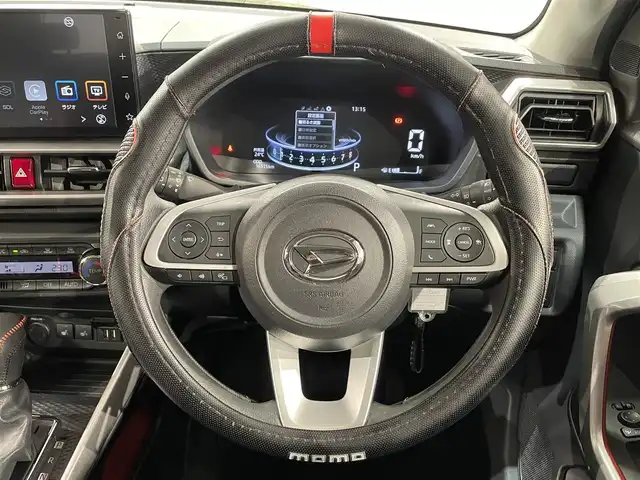 ダイハツ ロッキー G 愛知県 2019(令1)年 1.7万km コンパーノレッド 純正９インチディスプレイオーディオ　/(FM/AM/CarPlay/フルセグTV/USB/Bluetooth)/パノラマモニター　/パーキングアシスト　/スマートアシスト　/　　-レーダークルーズコントロール/　　-衝突回避支援ブレーキ/　　-アダプティブドライビングビーム/　　-車線逸脱警報/　　-標識認識機能/　　-先行車発進お知らせ機能/ブラインドスポットモニター　/コーナーセンサー/シートヒーター　/ビルトインＥＴＣ　/ＬＥＤヘッドライト/LEDフォグランプ/プッシュスタート/　　-スマートキー/純正フロアマット